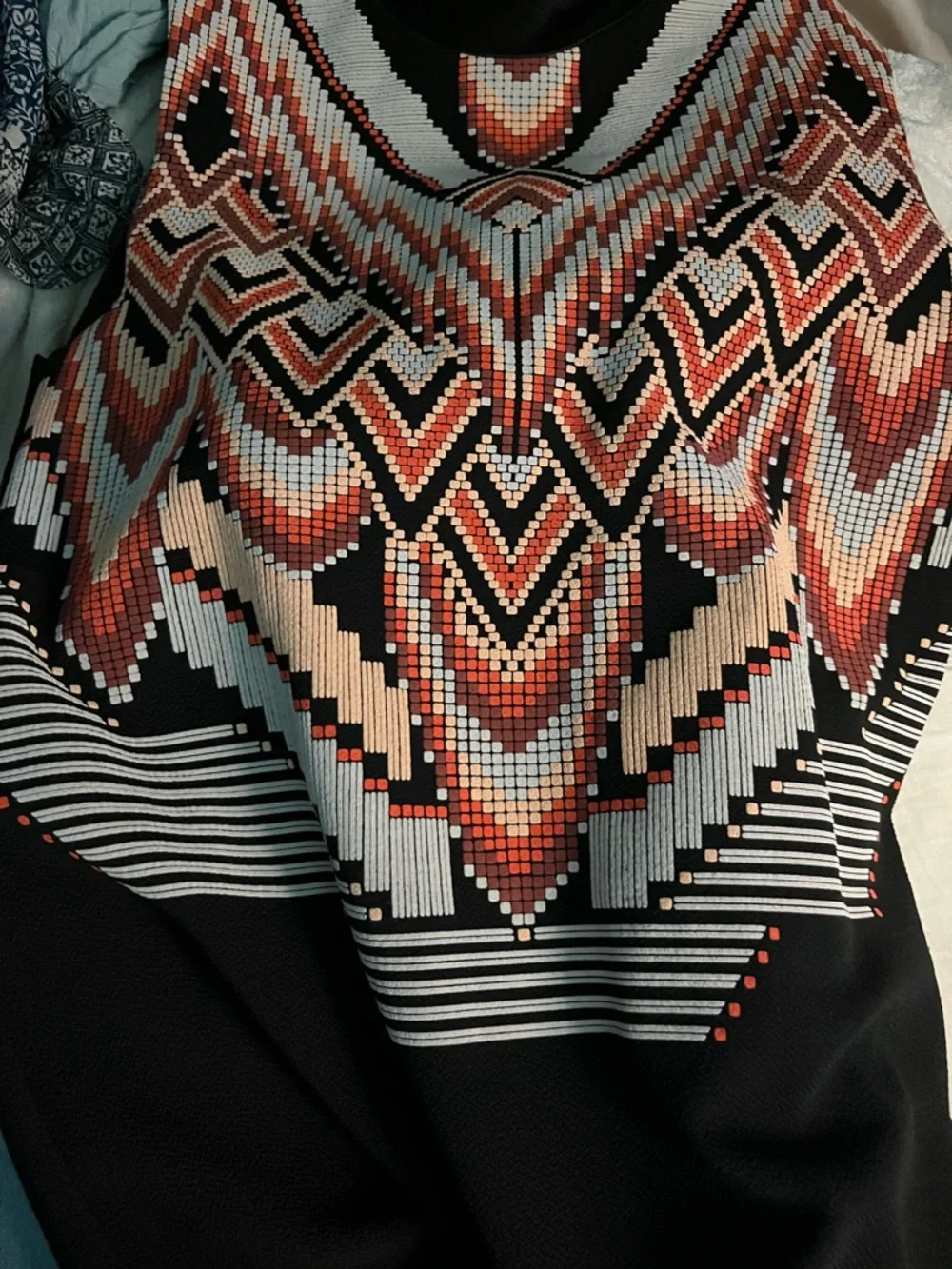 Zara Aztec Print Stretch Knit Sheath Dress - Picture 6 of 12